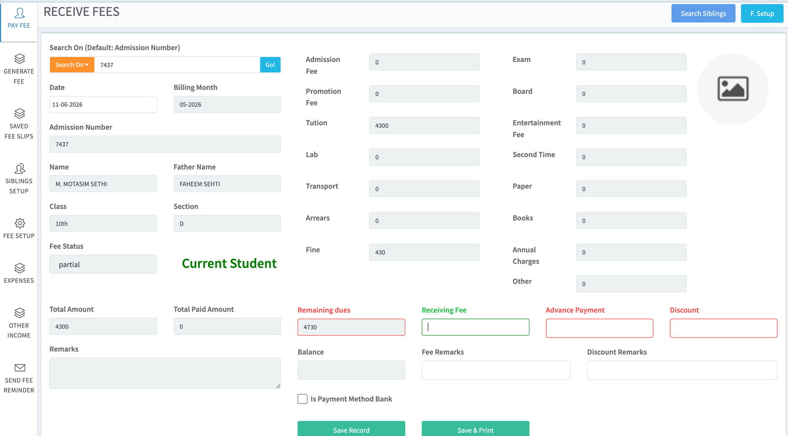 School M web application screenshot 14