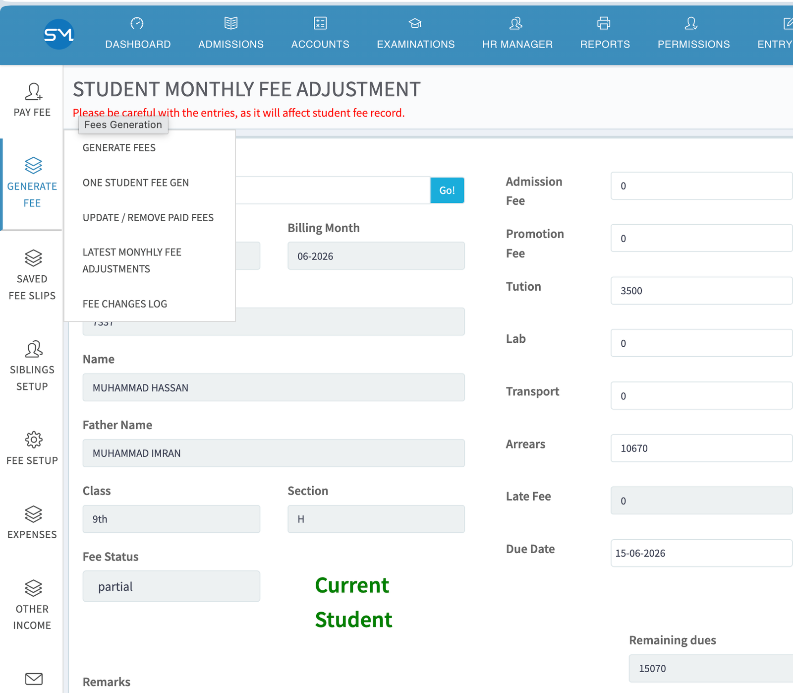 School M web application screenshot 18