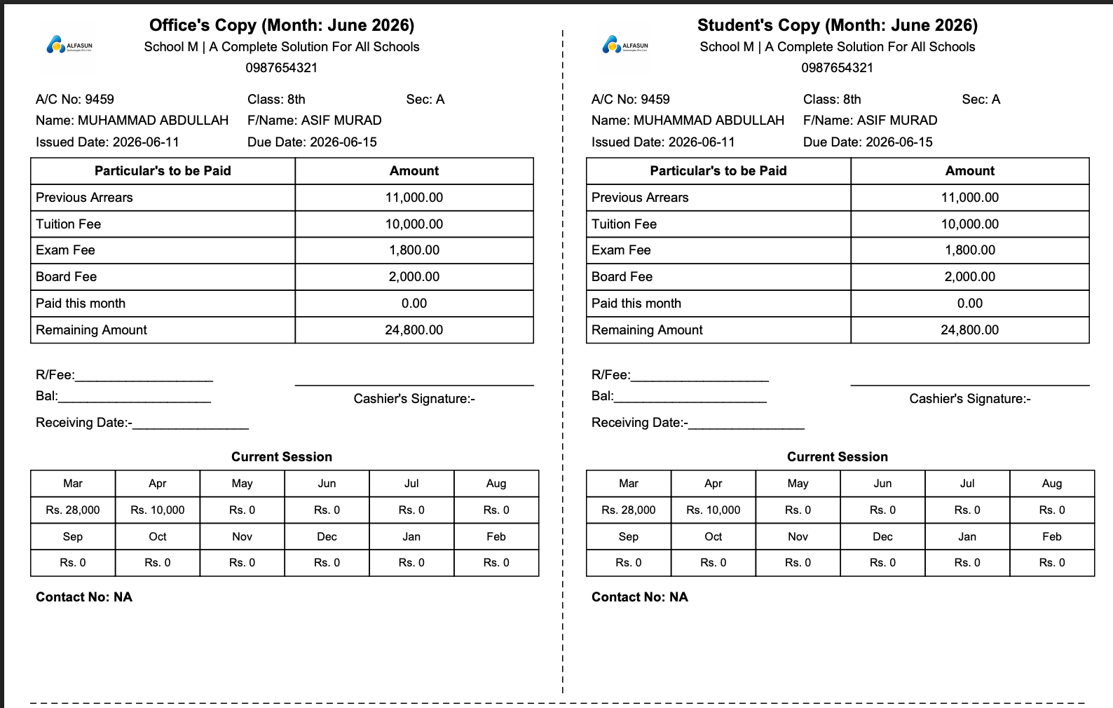 School M web application screenshot 22