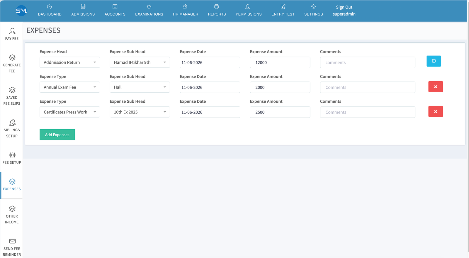 School M web application screenshot 25