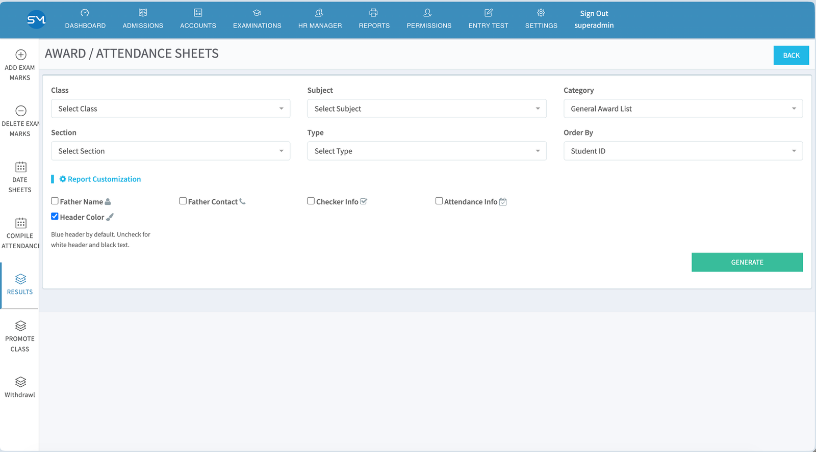 School M web application screenshot 27