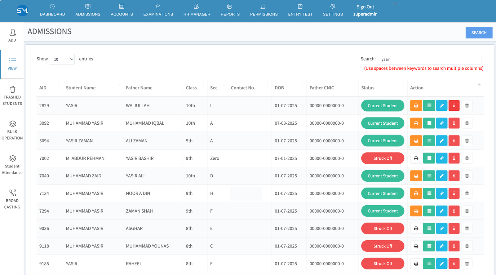 School M web application screenshot 6